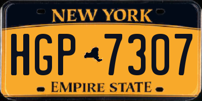 NY license plate HGP7307