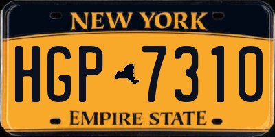 NY license plate HGP7310