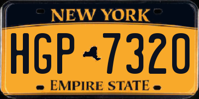 NY license plate HGP7320