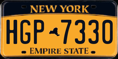 NY license plate HGP7330