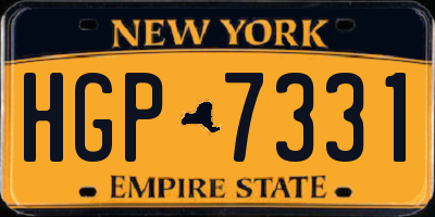 NY license plate HGP7331