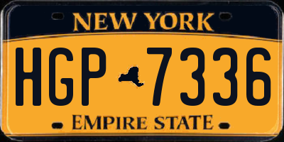 NY license plate HGP7336