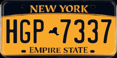 NY license plate HGP7337