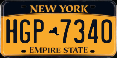 NY license plate HGP7340