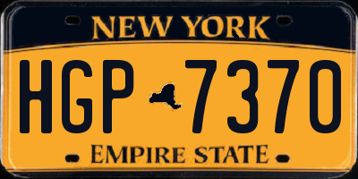 NY license plate HGP7370