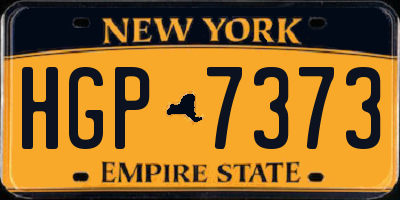 NY license plate HGP7373