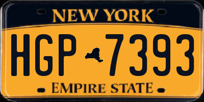 NY license plate HGP7393