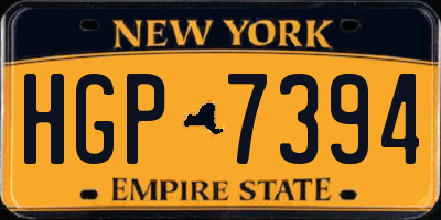 NY license plate HGP7394