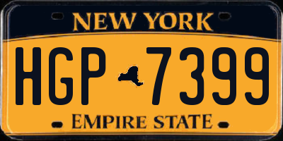 NY license plate HGP7399