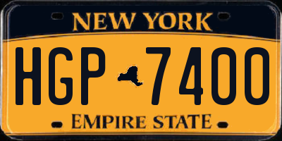 NY license plate HGP7400