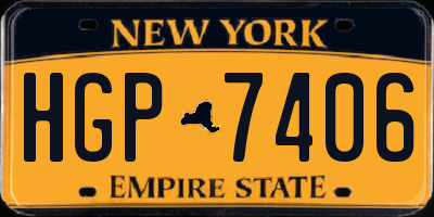 NY license plate HGP7406