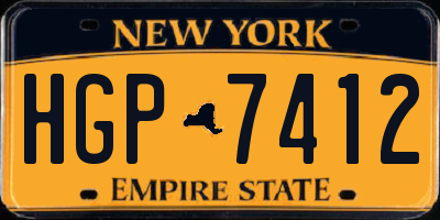 NY license plate HGP7412