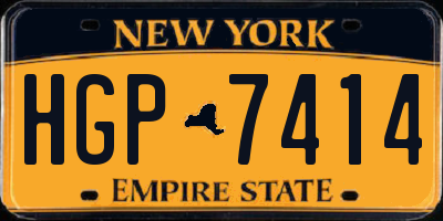 NY license plate HGP7414