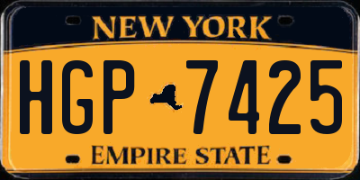 NY license plate HGP7425