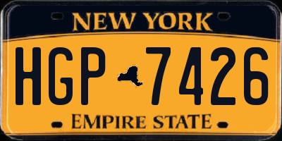 NY license plate HGP7426