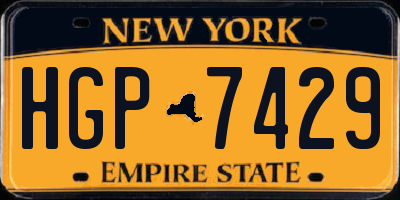 NY license plate HGP7429