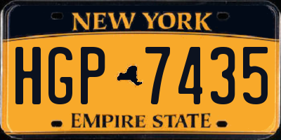 NY license plate HGP7435