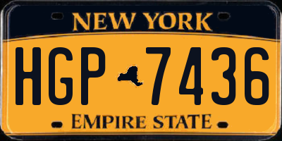 NY license plate HGP7436