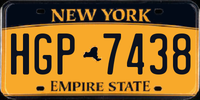 NY license plate HGP7438