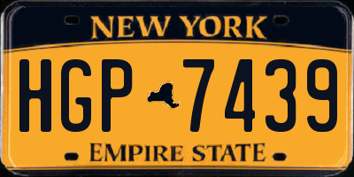 NY license plate HGP7439