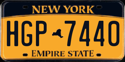 NY license plate HGP7440