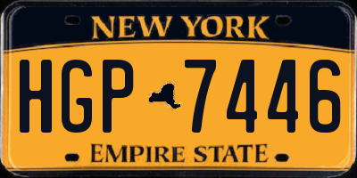 NY license plate HGP7446