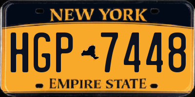 NY license plate HGP7448