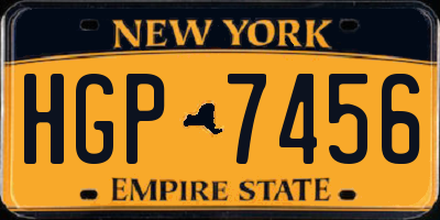 NY license plate HGP7456