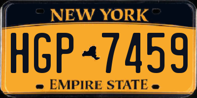 NY license plate HGP7459