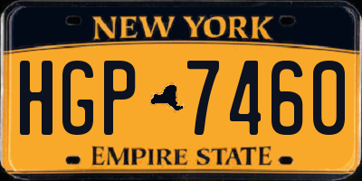 NY license plate HGP7460