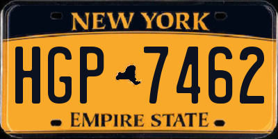 NY license plate HGP7462