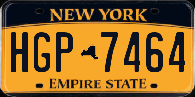 NY license plate HGP7464