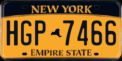 NY license plate HGP7466