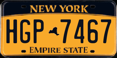 NY license plate HGP7467