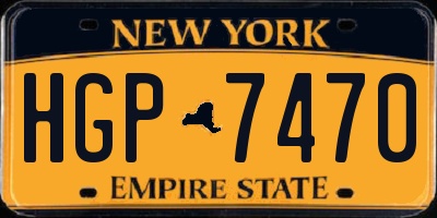 NY license plate HGP7470