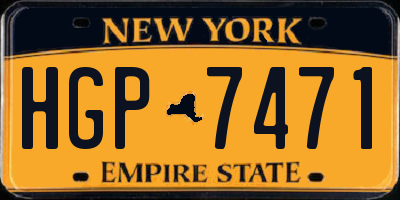 NY license plate HGP7471