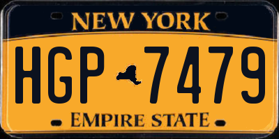 NY license plate HGP7479