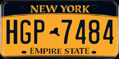 NY license plate HGP7484