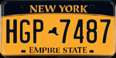 NY license plate HGP7487