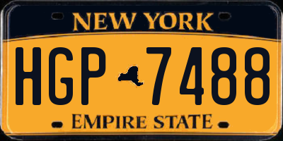 NY license plate HGP7488