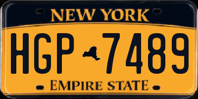 NY license plate HGP7489