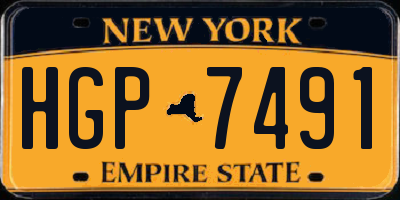 NY license plate HGP7491