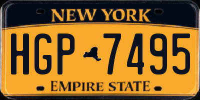 NY license plate HGP7495