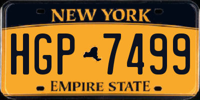 NY license plate HGP7499