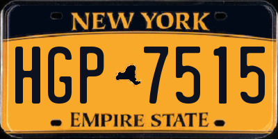 NY license plate HGP7515