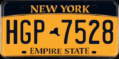 NY license plate HGP7528