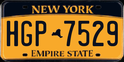 NY license plate HGP7529