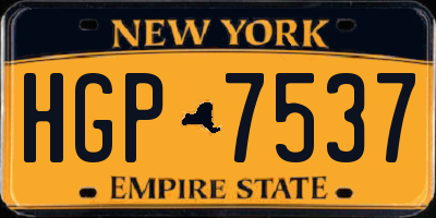 NY license plate HGP7537