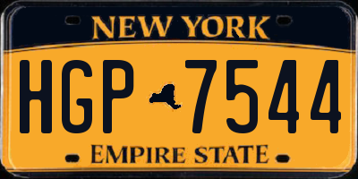 NY license plate HGP7544