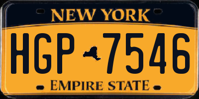 NY license plate HGP7546